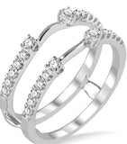 14KW Round Cut Diamond Insert Ring Guard w/ 0.45 ctw Size 7
