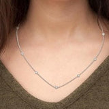 White Gold Diamonds by the Yard Necklace- 1.00 ctw