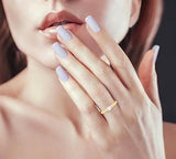 14K Yellow Gold Oval Cut Diamond Solitaire Fashion Ring, 0.30Carat TW