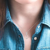 Sterling Silver Diamond Oval Pendant, 0.10Carat TW