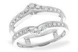 14KW Diamond Ring Guard w/ 0.28 ctw, Size 7