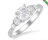 14K White Gold Engagement Ring