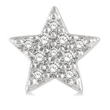 White Gold Diamond Star Petite Fashion Earrings, 0.10 Carat TW