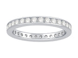 14KW 1.0CTW  Diamond Round Channel Set Band  3MM Size 7