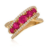 14KY  1.62CT  LeVian  Ruby with .63CTW Diamonds  Ring Size 7