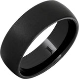 Black Diamond Ceramic Ring With Sandblast Finish