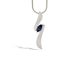 Sterling Silver Iolite Marquise Pendant