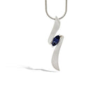 Sterling Silver Iolite Marquise Pendant