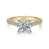 14KY Diamond Engagement Semi-Mount Ring, .54 CTW