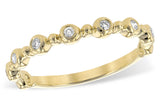 14K Yellow Gold Diamond  Fashion Band, 0.11 Carat TW