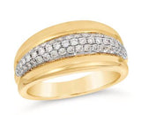 14K Yellow Gold Diamond Fashion Ring, 0.46 Carat TW