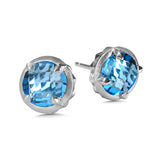 Sterling Silver Blue Topaz Earrings