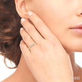 1/6 Ctw V Shape Round Cut Diamond Matching Wedding Band in 14K Yellow Gold