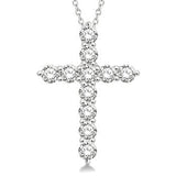 14KW Diamond Cross Pendant w/ 1.50 ctw & Chain