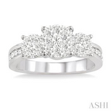 1 CTW Past Present & Future Lovebright Essential Diamond Ring in 14KW