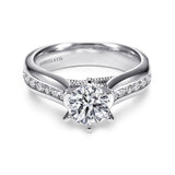 14KW Diamond Engagement Semi-Mount Ring, .54 CTW