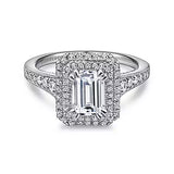 14KW Semi-Mount Diamond Engagement Ring  w/ 0.71 ctw Size 6.5