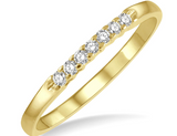 Yellow Gold Diamond Wedding Band- Women's