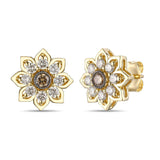 Creme Brulee® Stud Earrings  featuring Chocolate and Nude Diamonds