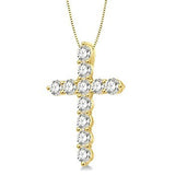 14KY Diamond Cross Pendant w/ 0.25 ctw