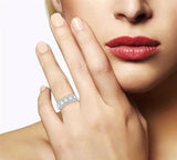 14K White Gold Diamond Wedding Band, 1.0 Carat tw