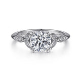 14KW Diamond Engagement Semi-Mount Ring, .08 CTW