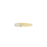 14K Yellow Gold 0.30Carat TW Diamond Marquise & Round cut Channel Set