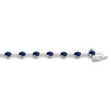 White Gold Sapphire and Diamond Bracelet