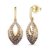 14KY Diamond Dangle Earrings w/ 0.67 ctw