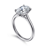 Gabriel &amp; Co. 14K White Gold Diamond  Oval Solitaire Engagement Ring