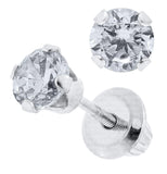 Children's Sterling Silver Blue CZ Studs