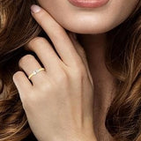 14K Yellow Gold Open Diamond Toi Et Moi Fashion Ring, 0.30 Carat TW