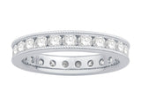 14KW  1.5CTW  Diamond Channel Set Milgrain  Round Eternity B