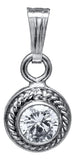 Sterling Silver Bezel Set CZ Pendant