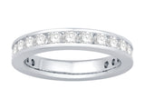 14KW 1.5CTW  Diamond Round Channel Set Band  3.5MM Size 7