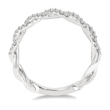 14KWG Entwined Round Cut Diamond Stackable Twist Band – 0.25ctw, Size 7