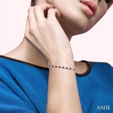 White Gold Sapphire and Diamond Bracelet