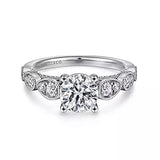 14KW Diamond Semi-Mount Engagement Ring w/ 0.49 ctw