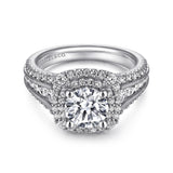 14KW Diamond Engagement Semi-Mount Ring, 1.0 CTW