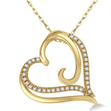 10KY Diamond Heart Pendant w/ 0.10 ctw