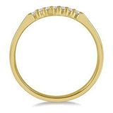 14K Yellow Gold Diamond Wedding Band, 0.10 Carat TW
