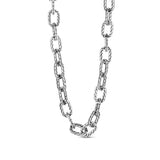 Sterling Silver Oval Open Link 24" Chain