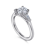 14K White Gold 2.0 Carat Diamond Round Engagement Ring