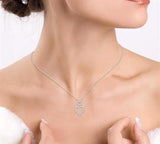 10KW Double Heart Necklace w/ 0.30 ctw & 18"