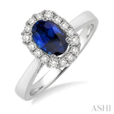 .16 CTW 10KW Gold Sapphire and Diamond Ring