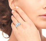 14K White Gold Diamond Engagement Ring, 1.5 Carat TW