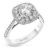 18KW Diamond Engagement Semi Mount Ring w/ 0.59 ctw