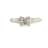 14KW Diamonds Princess Solitaire Engagement Ring w/ 0.33 ctw