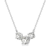 White Gold Diamond Station Necklace
