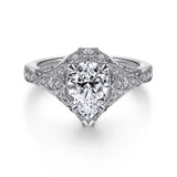 14KW Diamond Engagement Semi-Mount Ring w/ 0.26 CTW